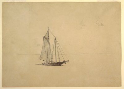 Goleta con bote de Winslow Homer