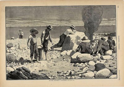 Bocetos de la costa: almejas al horno de Winslow Homer