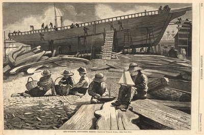 Construcción naval, puerto de Gloucester, de Harper de Winslow Homer