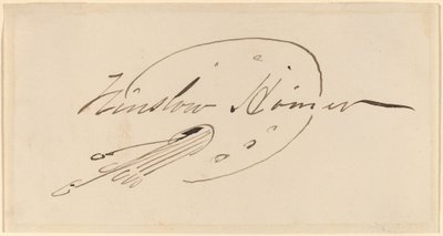 Firma en paleta de Winslow Homer