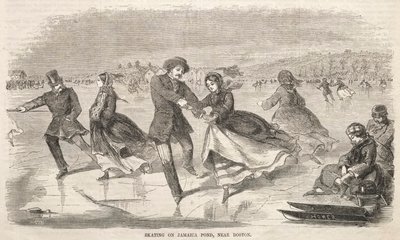 Patinaje en Jamaica Pond, cerca de Boston de Winslow Homer