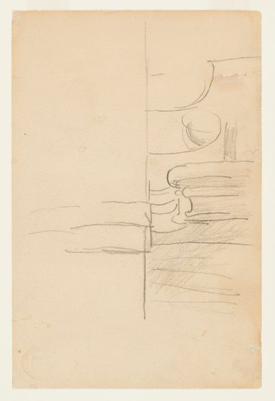 Boceto de detalles de la barandilla de un barco de Winslow Homer