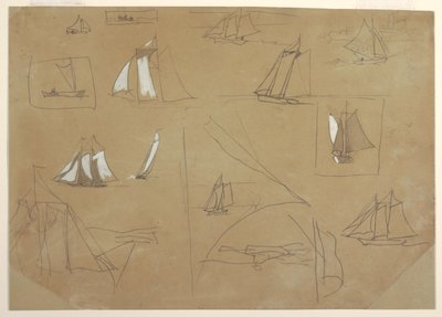 Bocetos de barcos de vela de Winslow Homer