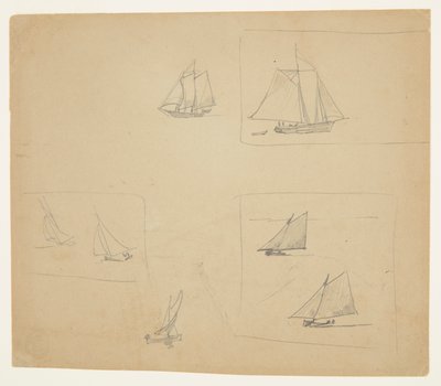 Bocetos de embarcaciones de vela de Winslow Homer