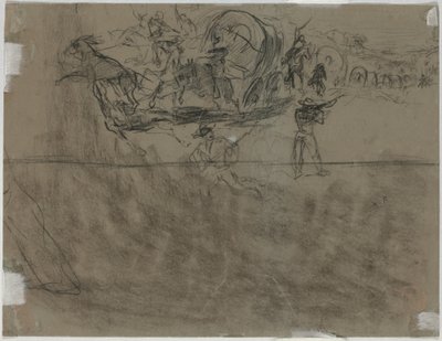Escaramuza con un tren de vagones de Winslow Homer