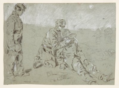 Soldado Dando Agua a un Compañero Herido de Winslow Homer