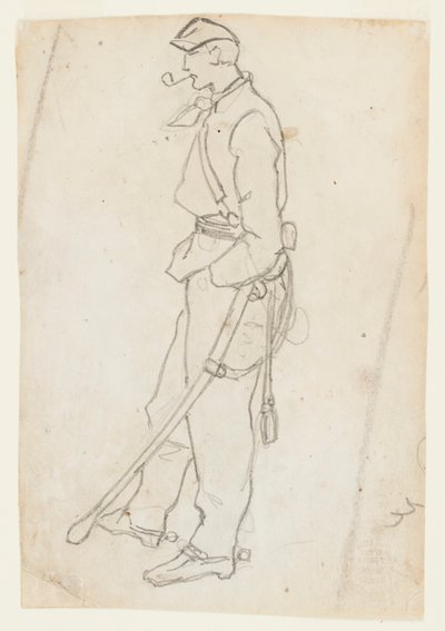 Soldado con espada y pipa de Winslow Homer