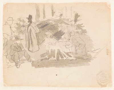 Soldados acampando de Winslow Homer