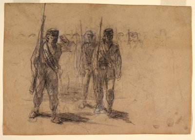Soldados entrenando de Winslow Homer