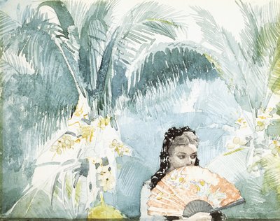 Chica española con abanico, 1885 de Winslow Homer