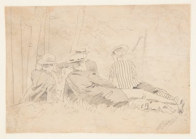 Estudio para "La fiesta de pesca" de Winslow Homer