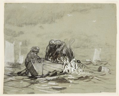 Estudio para "La red de arenques" de Winslow Homer