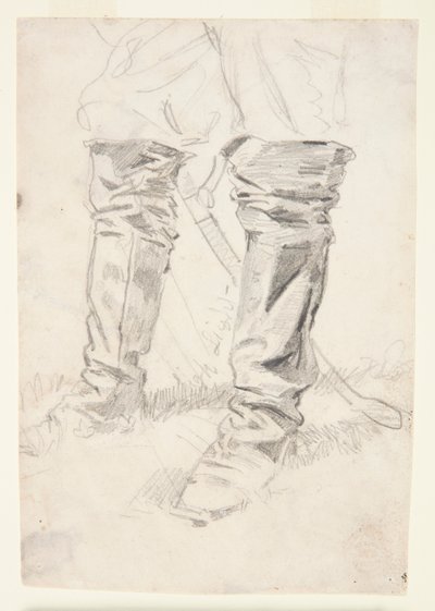 Estudio de las botas de un oficial de caballería de Winslow Homer