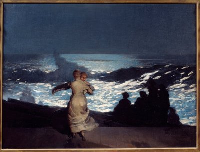 Noche de verano. Mujeres bailando a la luz de la luna de Winslow Homer