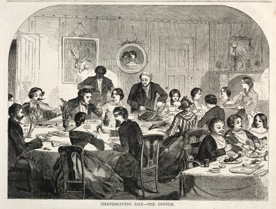 Día de Acción de Gracias - La Cena, 1858 de Winslow Homer