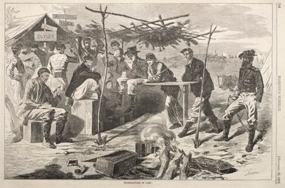 Acción de Gracias en el campamento de Winslow Homer