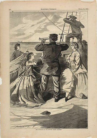 El abordaje del pirata británico "Alabama" de Winslow Homer