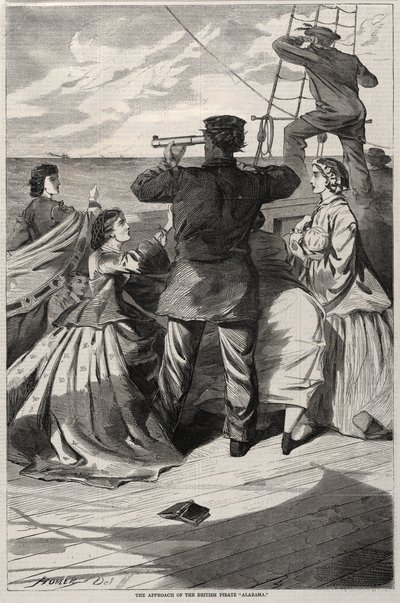 La aproximación del pirata británico Alabama, 1863 de Winslow Homer