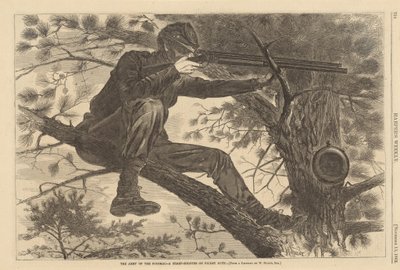 El Ejército del Potomac - Un Francotirador en Servicio de Guardia, 1862 de Winslow Homer