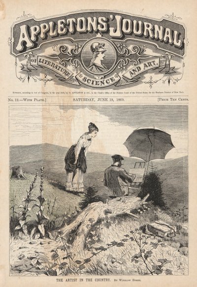 The Artist in the Country, ilustración de portada para Appleton de Winslow Homer