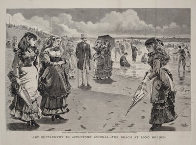La playa en Long Branch, publicado como un suplemento de arte en el Appleton