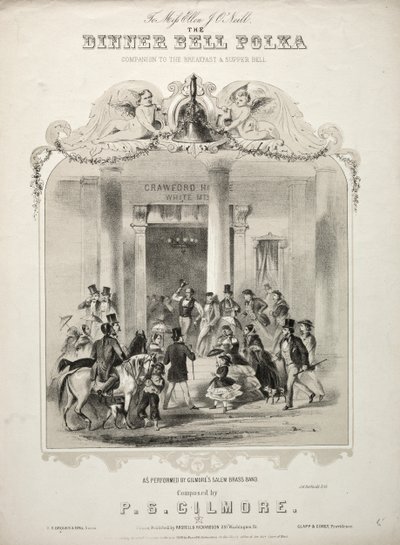 La Polka de la Campana de la Cena - Portada de Partitura de Winslow Homer