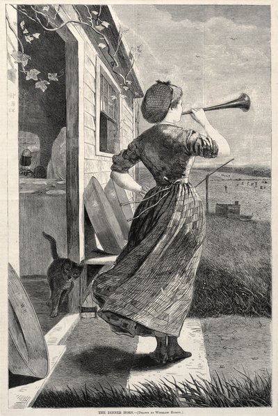 El cuerno de la cena, 1870 de Winslow Homer