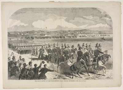 La Gran Revista en el Campamento de Massachusetts, cerca de Concord, 9 de septiembre de 1859, 1859 de Winslow Homer