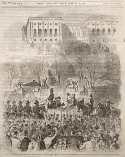 La Procesión Inaugural en Washington Pasando la Puerta de los Terrenos del Capitolio de Winslow Homer