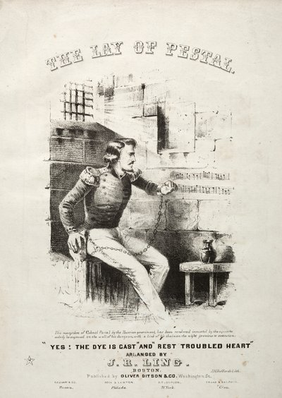 La canción de Pestal - Portada de la partitura de Winslow Homer