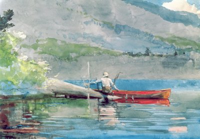 La canoa roja, 1884 de Winslow Homer