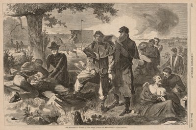El cirujano trabajando en la parte trasera durante un compromiso, de Harper de Winslow Homer