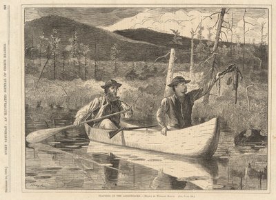 Trampas en Adirondacks, de Every Saturday, 24 de diciembre de 1870 de Winslow Homer