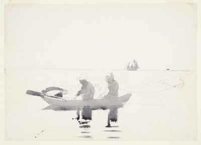 Dos figuras en un bote de remos de Winslow Homer