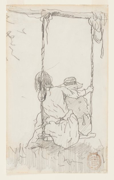 Dos chicas en un columpio de Winslow Homer