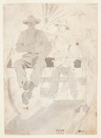 Dos hombres en un carro del ejército de Winslow Homer