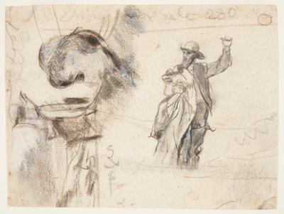 Dos Estudios de un Marinero con el Brazo Levantado de Winslow Homer