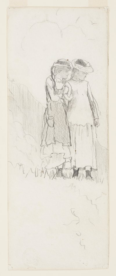 Dos niñas en un campo de Winslow Homer