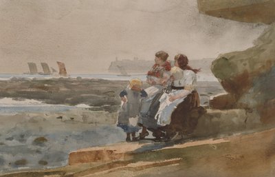 Bajo el Acantilado, Cullercoats, c.1881 de Winslow Homer