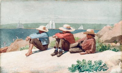 Observando barcos, Gloucester, 1875 de Winslow Homer