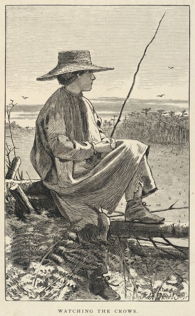 Watching The Crows, de Our Young Folks, junio de 1868 de Winslow Homer