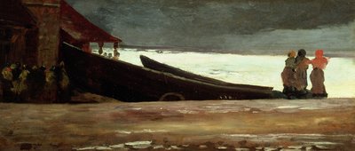Observando una tormenta en la costa inglesa de Winslow Homer