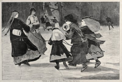 Invierno - Una escena de patinaje, 1868 de Winslow Homer