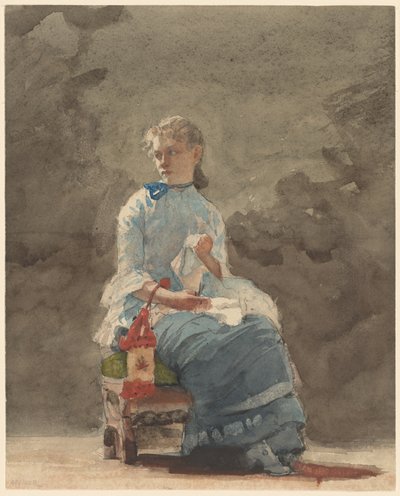 Mujer cosiendo, 1878-9 de Winslow Homer