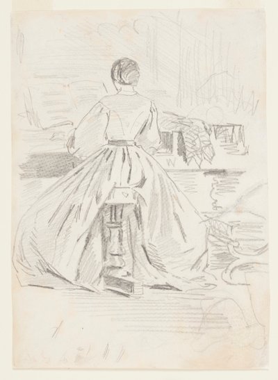 Mujer al piano de Winslow Homer