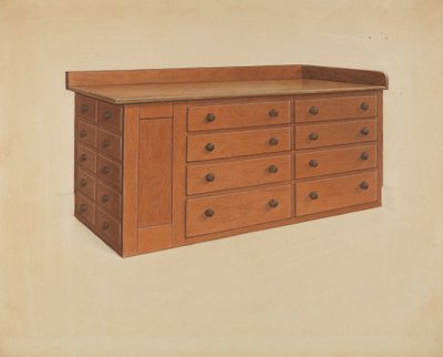 Mesa de sastre, 1937 de Winslow Rich