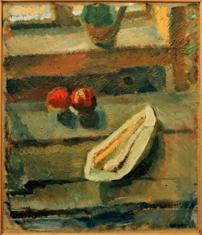 Naturaleza muerta con melón y manzanas de Wladimir F. Tatlin