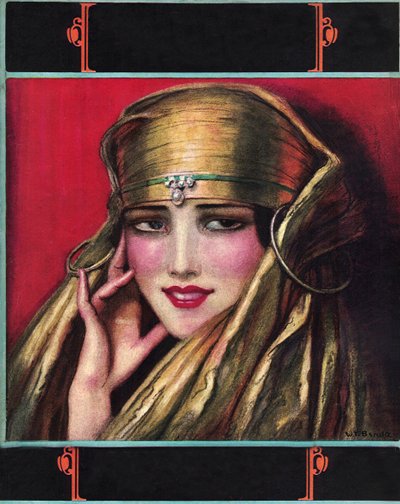 Belleza exótica en un velo dorado de Wladislaw Theodore Benda