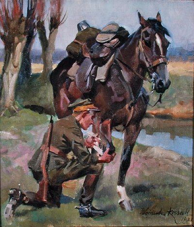 Vendando la herida de Wojciech Kossak