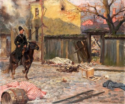 El pogromo de la redada, 1907 de Wojciech Kossak